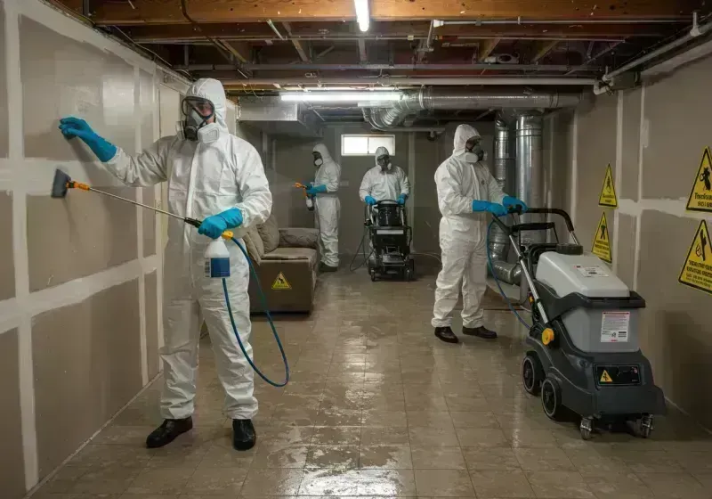 Basement Moisture Removal and Structural Drying process in Reidland, KY